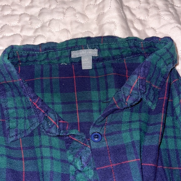 Green & Blue Plaid long sleeve Button down Shirt - Picture 2 of 3